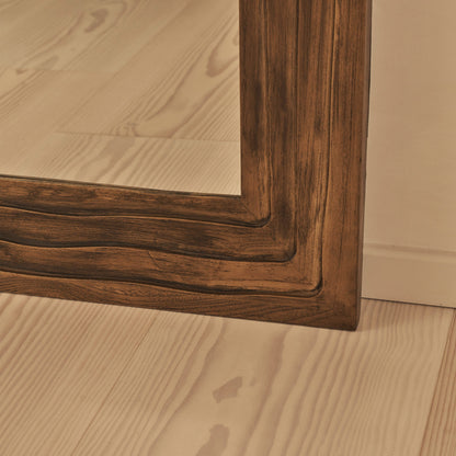 Lucelle - Miroir Arqué Extra Large Pleine Longueur 200cm x 100cm Chaud en Bois