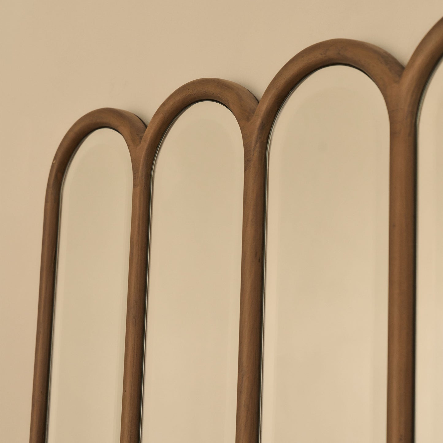 Reims - Miroir en bois chaud à panneau voûté 120cm x 80cm