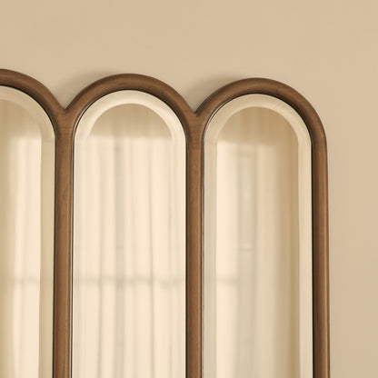 Reims - Miroir en bois chaud à panneau voûté 120cm x 80cm