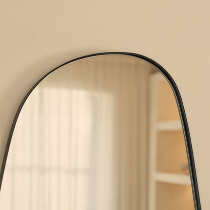 Ava - Miroir irrégulier en forme de pierre noire 75 cm x 45 cm