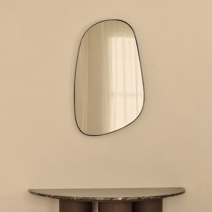 Ava - Miroir irrégulier en forme de pierre noire 75 cm x 45 cm