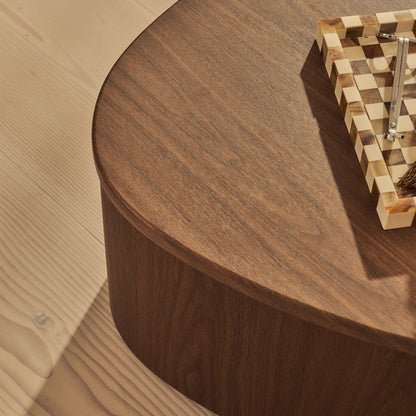 Arlo - Table basse extra large irrégulière en bois foncé