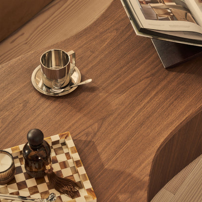 Arlo - Table basse extra large irrégulière en bois foncé