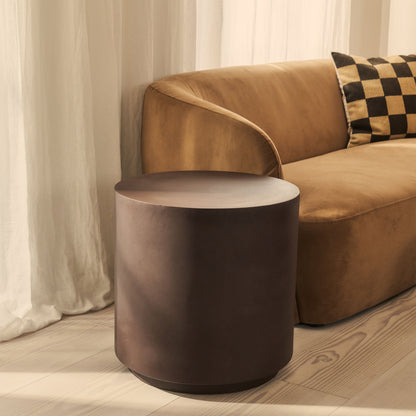Angelo - Table d'appoint ronde minimaliste chocolat brun
