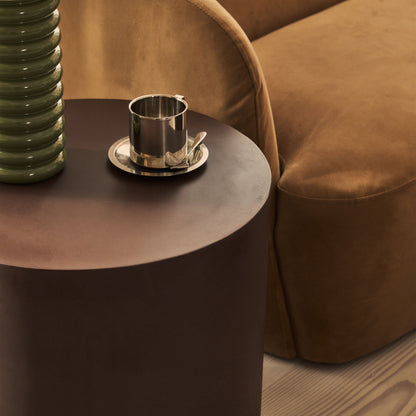 Angelo - Table d'appoint ronde minimaliste chocolat brun