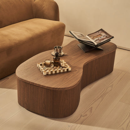 Arlo - Table basse extra large irrégulière en bois foncé