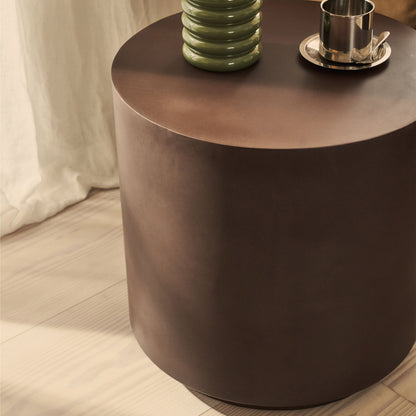 Angelo - Table d'appoint ronde minimaliste chocolat brun