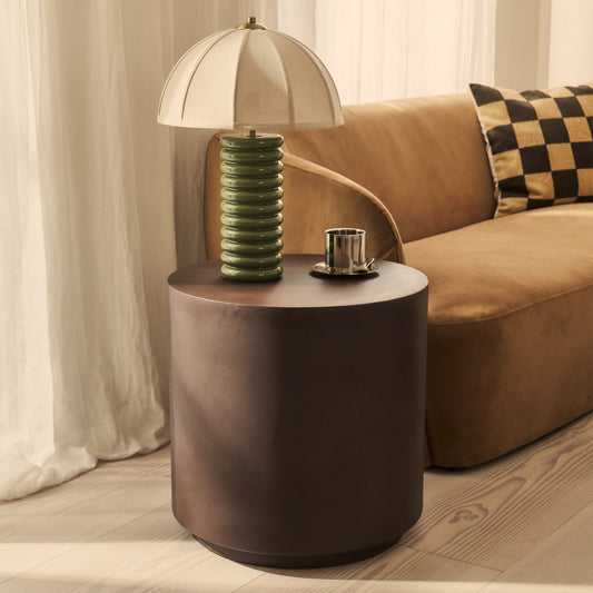 Angelo - Table d'appoint ronde minimaliste chocolat brun