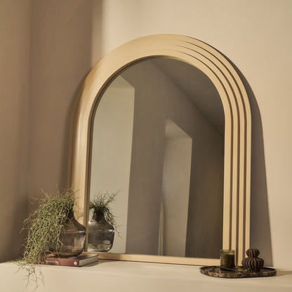 Luciana - Miroir de Cheminée Arqué en Béton 120cm x 100cm