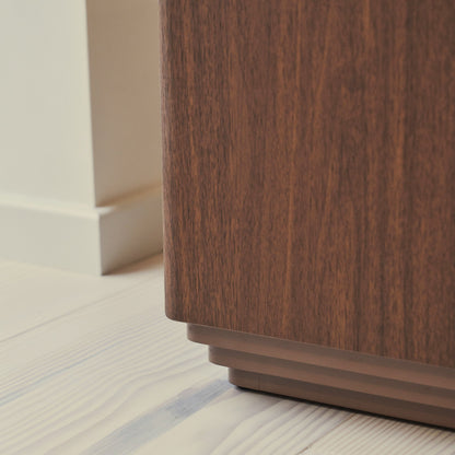 Luciana - Table d'appoint rectangulaire en bois foncé