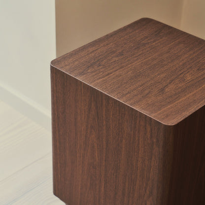 Luciana - Table d'appoint rectangulaire en bois foncé