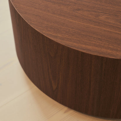 Luciana - Table basse ronde en bois foncé