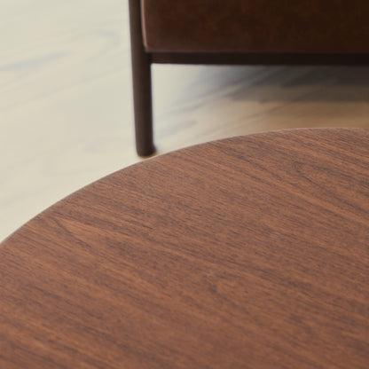 Luciana - Table basse ronde en bois foncé