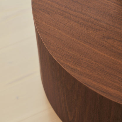 Luciana - Table basse ronde en bois foncé
