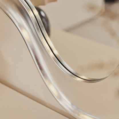 Riva - Miroir irrégulier en forme d'étang brossé chrome 120cm x 90cm