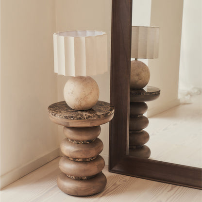 Porta - Grand miroir arqué en bois foncé pleine longueur 180cm x 90cm