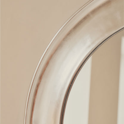 Riva - Miroir irrégulier en forme d'étang brossé chrome 90 cm x 85 cm