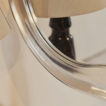 Riva - Miroir irrégulier en forme d'étang brossé chrome 90 cm x 85 cm