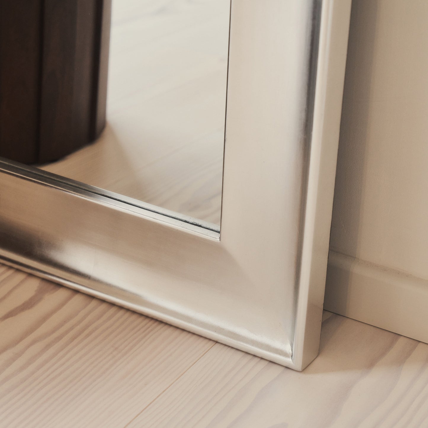 Porta - Miroir grand format arqué brossé chrome 180cm x 70cm