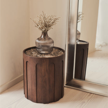 Porta - Miroir grand format arqué brossé chrome 180cm x 70cm