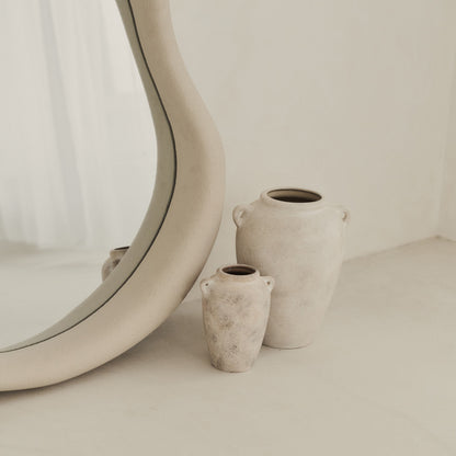 Wabi-Sabi - Miroir mural irrégulier en béton 80cm x 72cm
