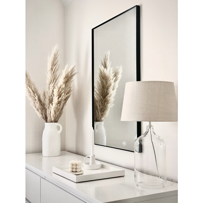 Theo - Miroir Mural Rectangulaire Métal Noir 90cm x 60cm
