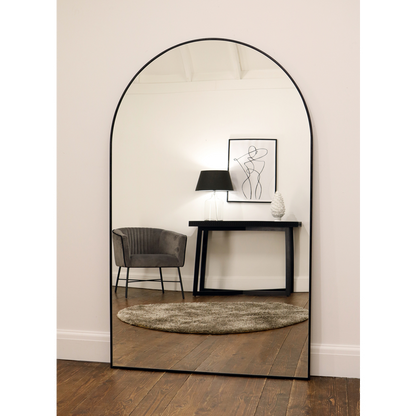 Liberty - Miroir Métallique Arqué Noir Pleine Longueur 180cm x 110cm