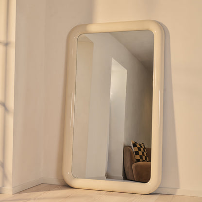 Obsidian - Miroir Rectangulaire Extra Large Pleine Longueur Brillant Ivoire 200cm x 120cm