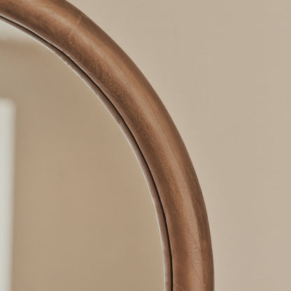 Amora - Miroir en bois chaud grand format plein pied arche 172cm x 60cm