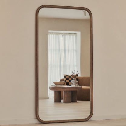 Amora - Grand miroir rectangulaire pleine longueur en bois chaud 180cm x 90cm