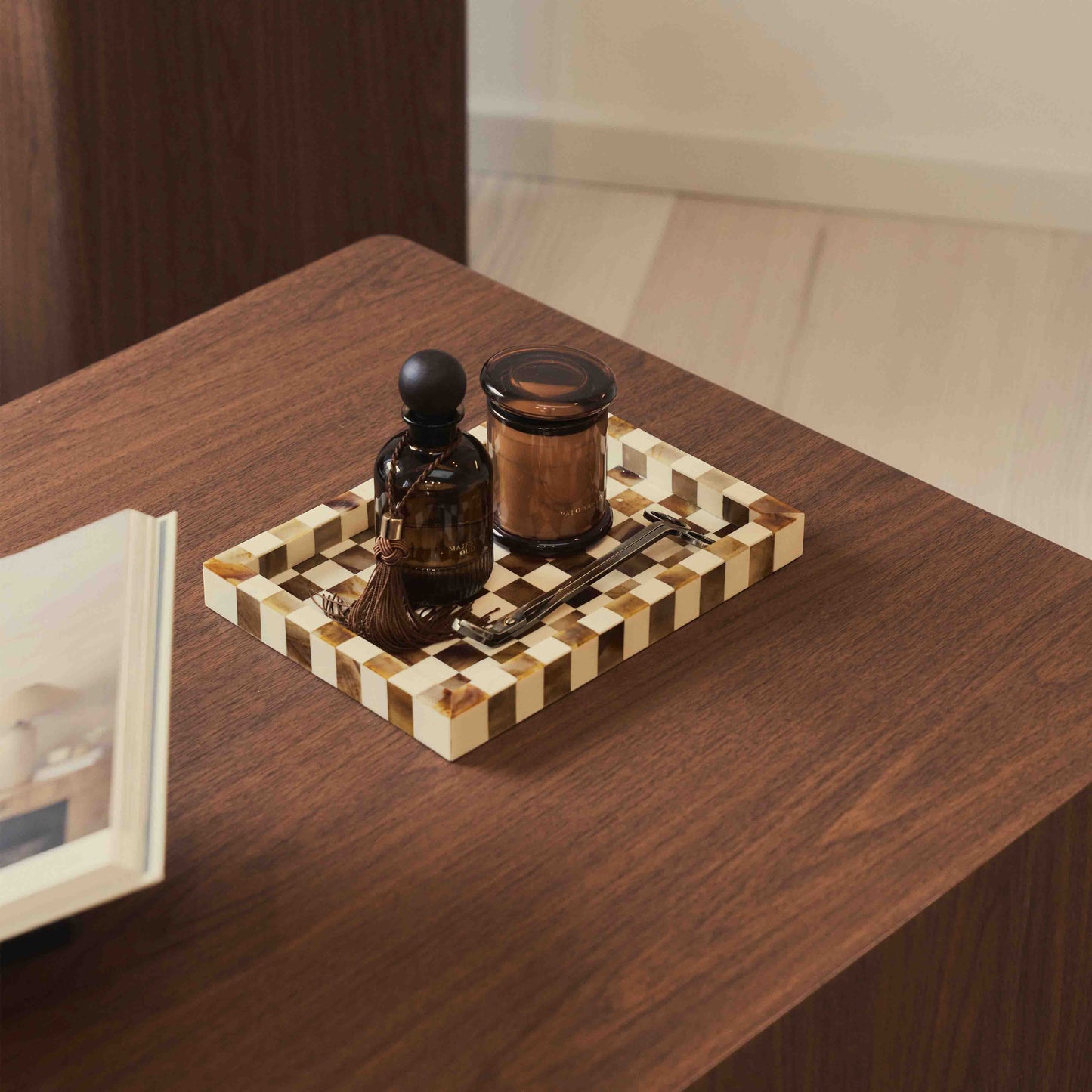 Luciana - Table basse rectangulaire en bois foncé